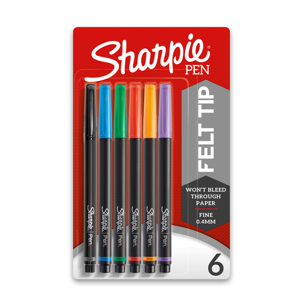 SHARPIE PEN ASST 6PK